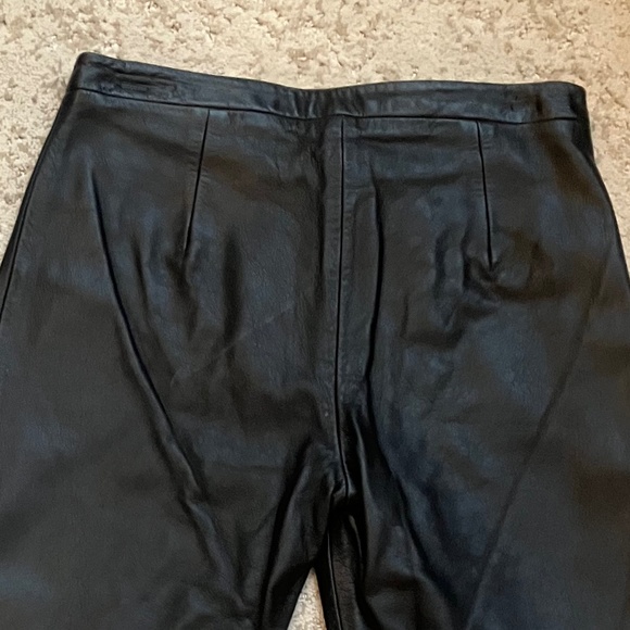 BCBG Max Azria Black Leather Pants Size 2 New w/o tags - Picture 3 of 13